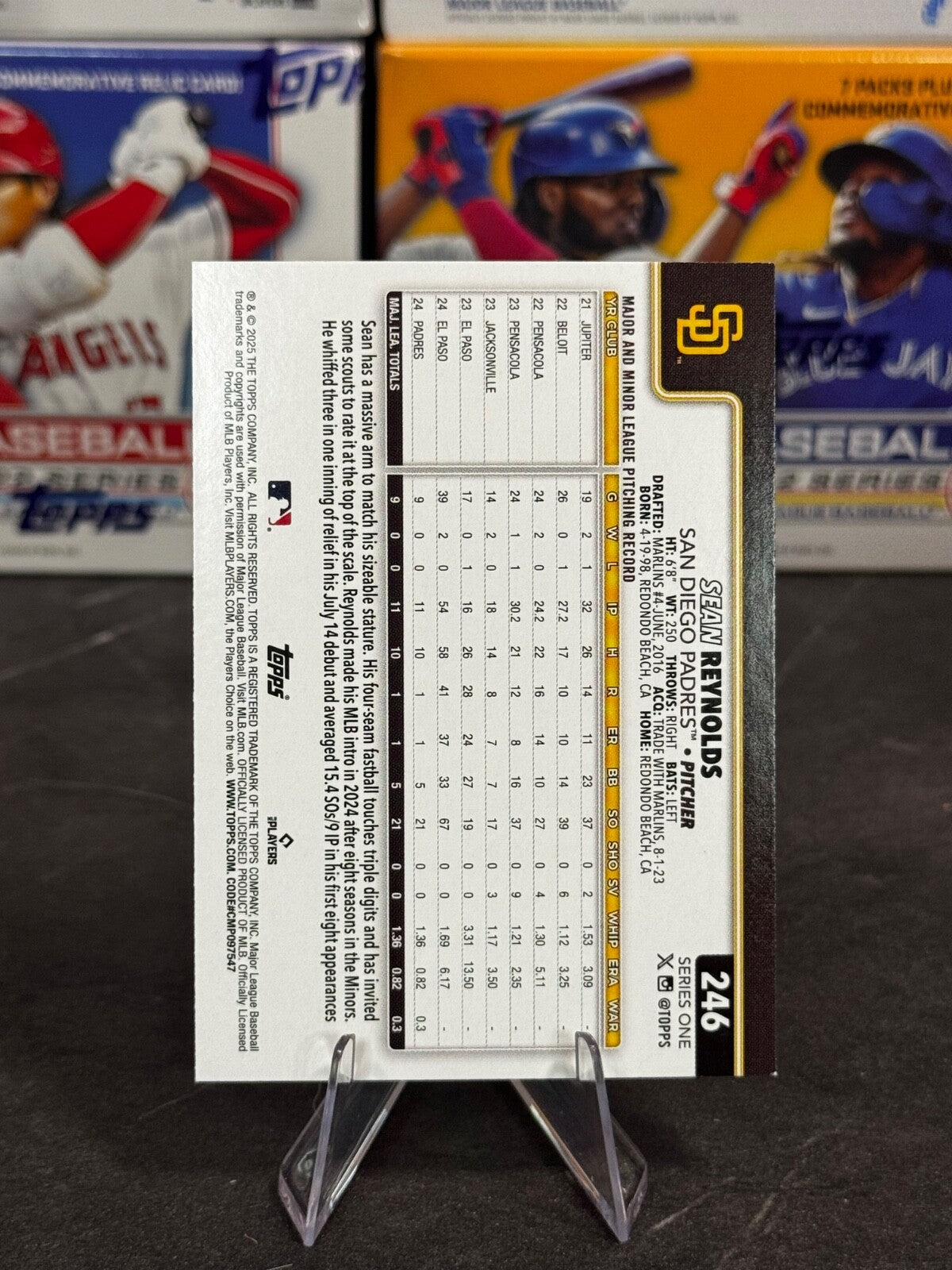 2025 Topps Series 1 - Sean Reynolds #246 Confetti Sparkle (RC)