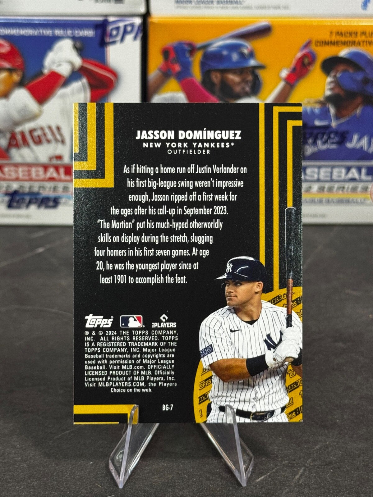 2024 Topps Update Series - Topps Black Gold Jasson Dominguez Rookie #BG-7 (RC)