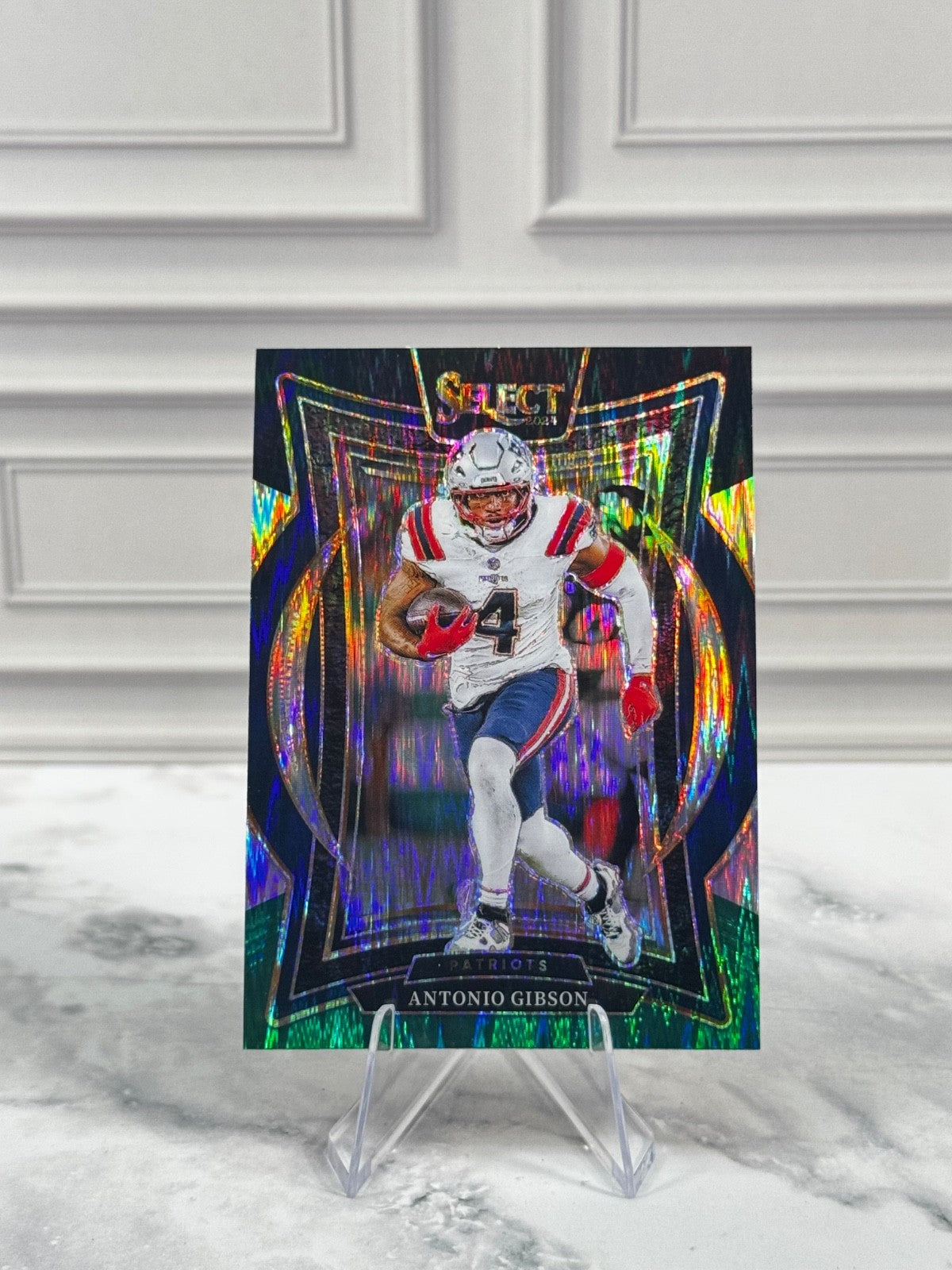 2024 Panini Select - Concourse Antonio Gibson #7 Black & Green Shock Prizm