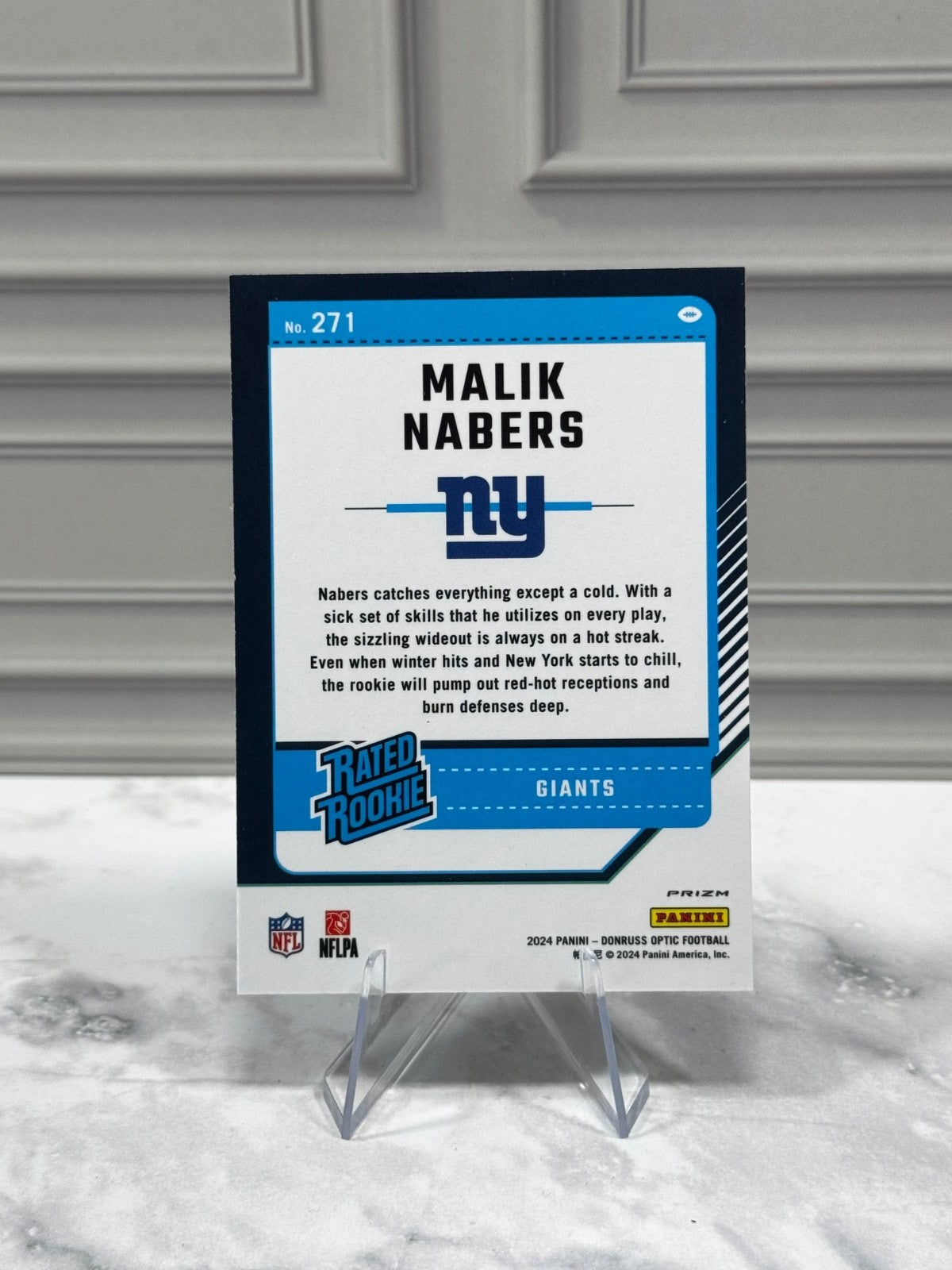 2024 Panini Donruss Optic - Rated Rookie Malik Nabers #271 Purple Scope (RC)