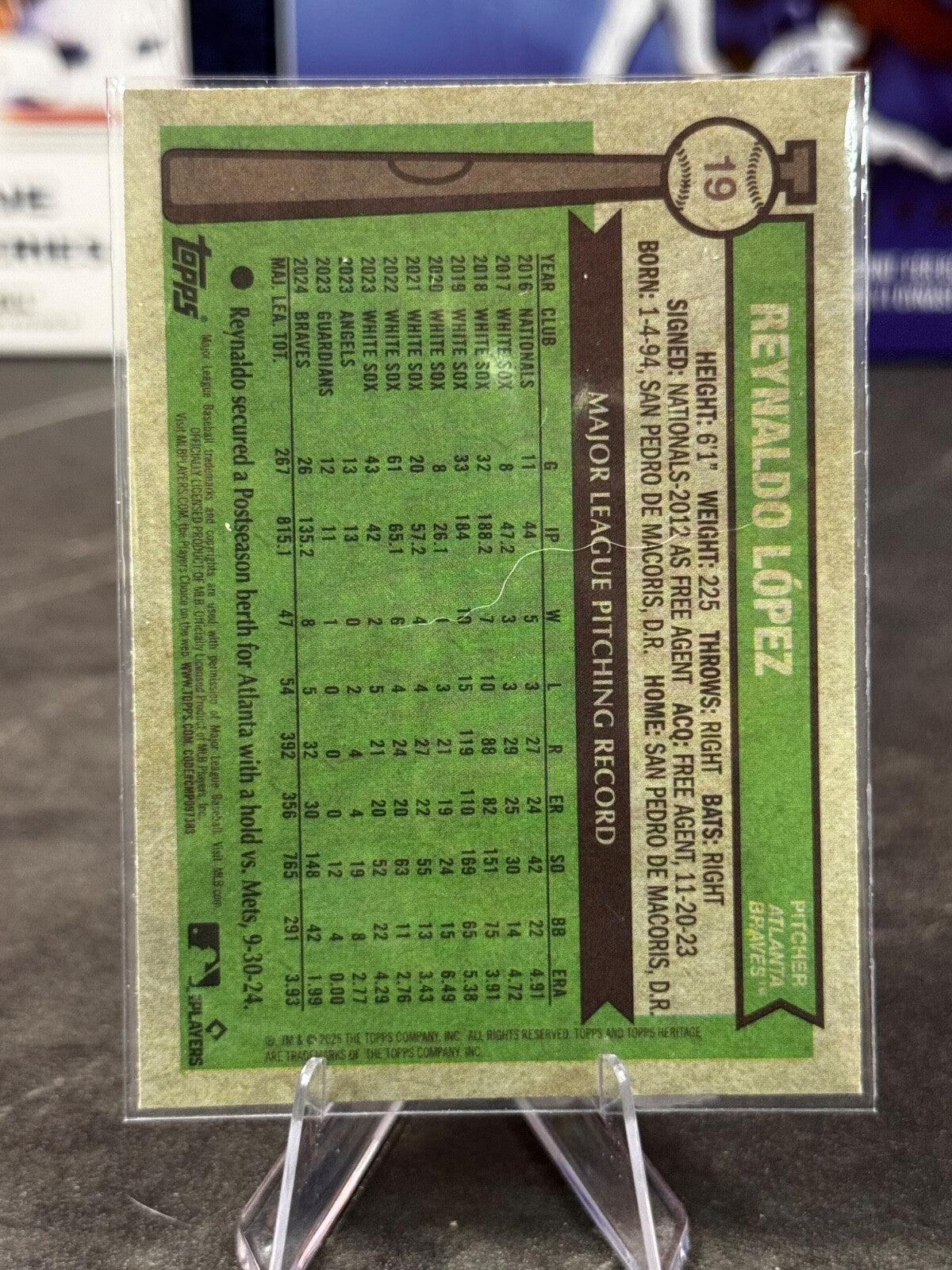 2025 Topps Heritage - Reynaldo Lopez Chrome #19