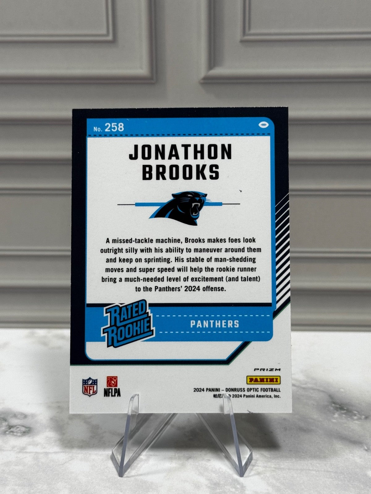 2024 Panini Donruss Optic - Jonathon Brooks #258 Purple Scope Prizm (RC)