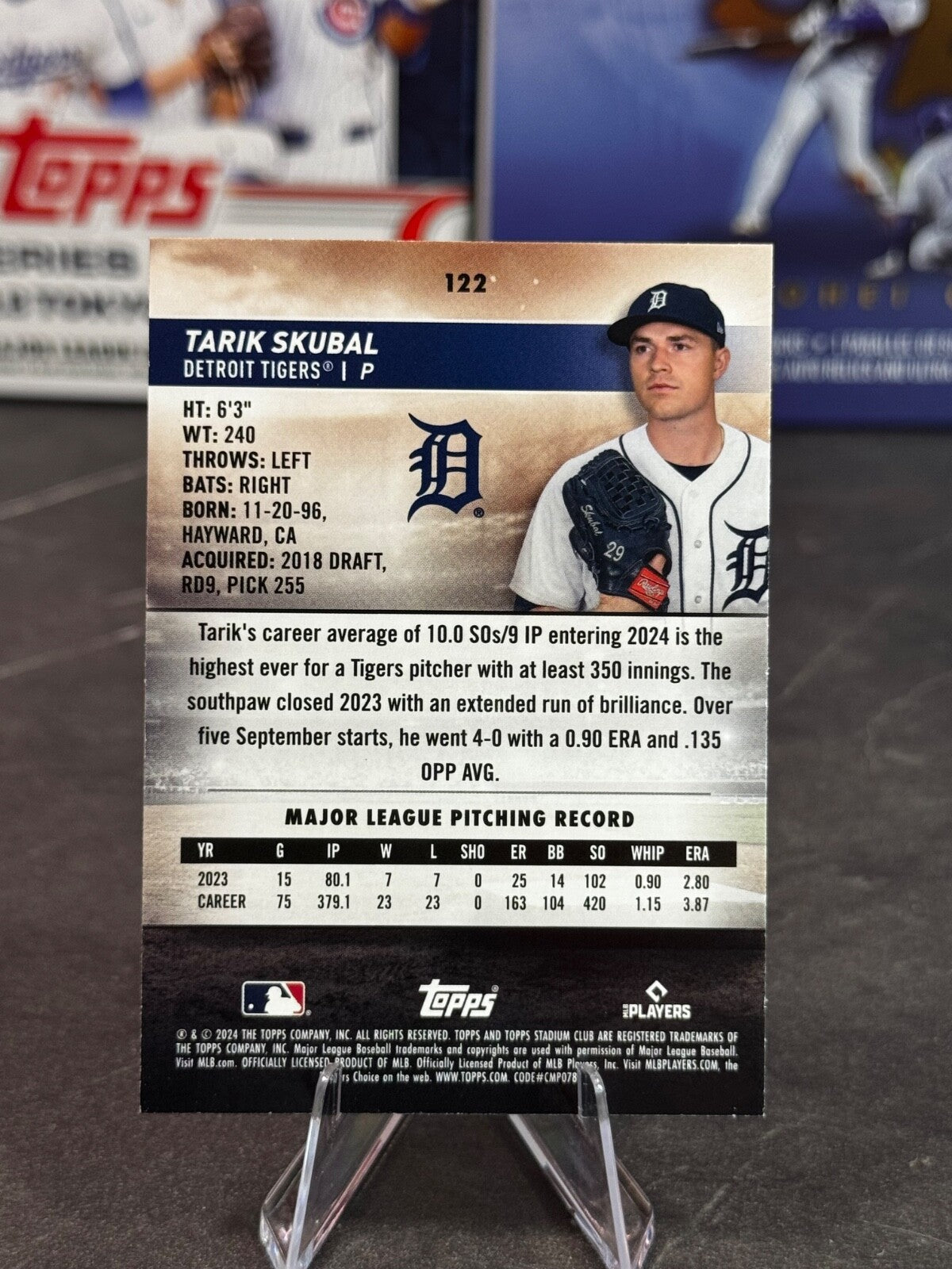 2024 Topps Stadium Club - Tarik Skubal Black Foil #122