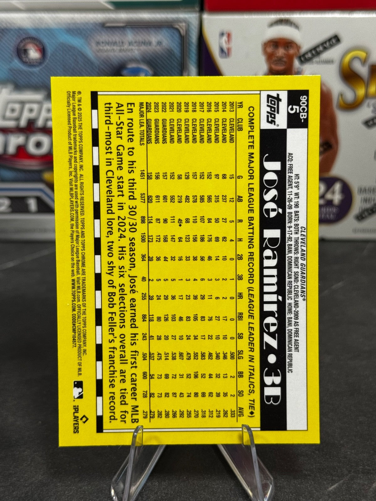 2025 Topps Chrome - 1990 Topps Refractor #90CB-5 Jose Ramirez