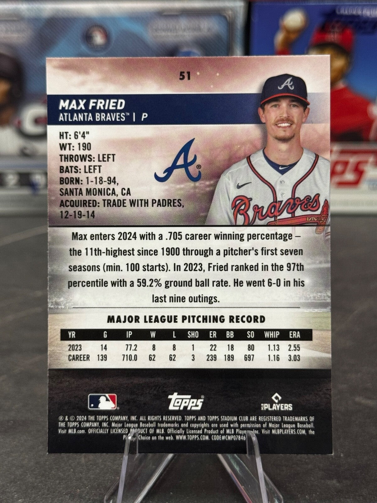 2024 Topps Stadium Club - Max Fried #51 Chrome