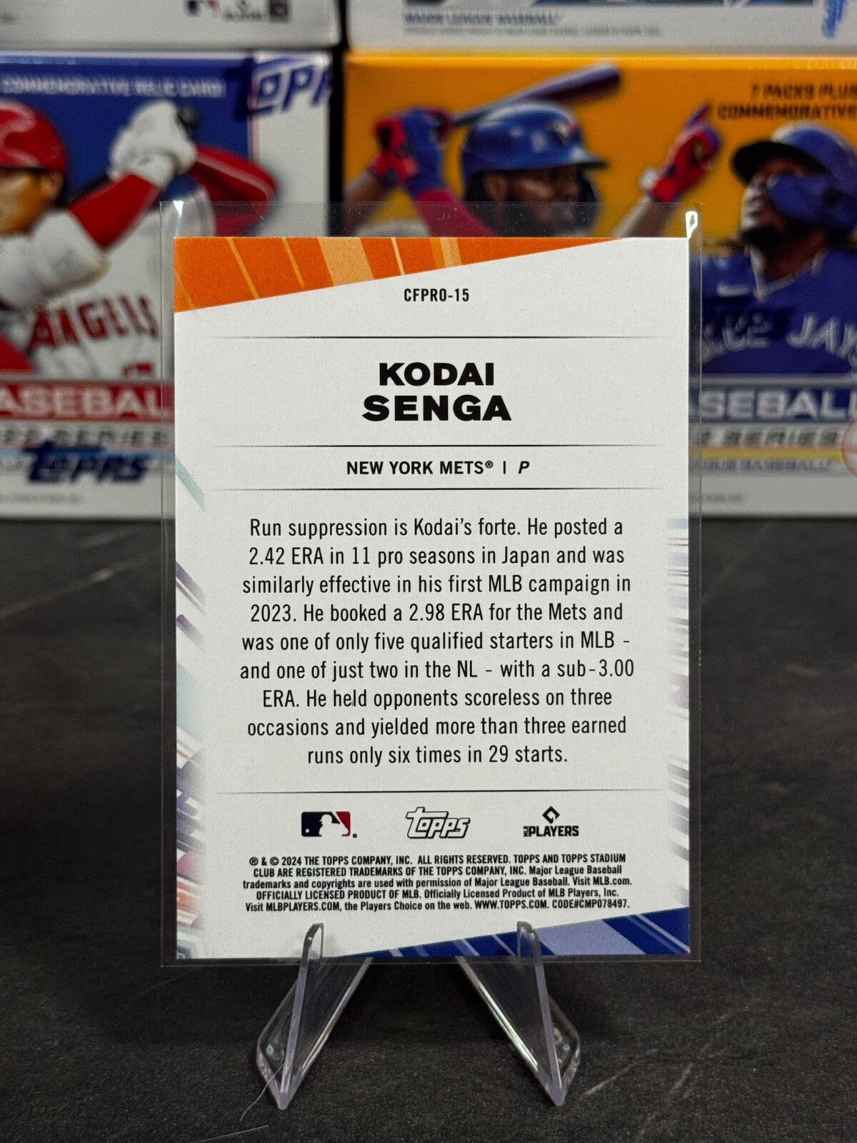 2024 Topps Stadium Club - Chief Fantasy Professionals Kodai Senga #CFPRO-15