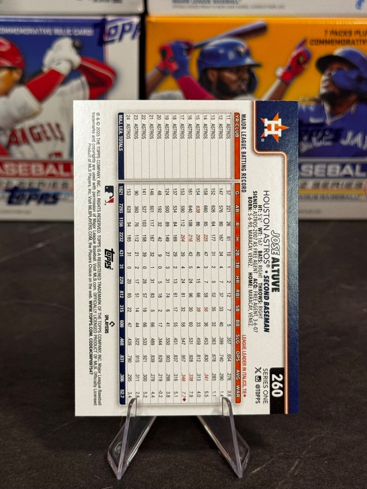 2025 Topps Series 1 - Jose Altuve #260 Holofoil