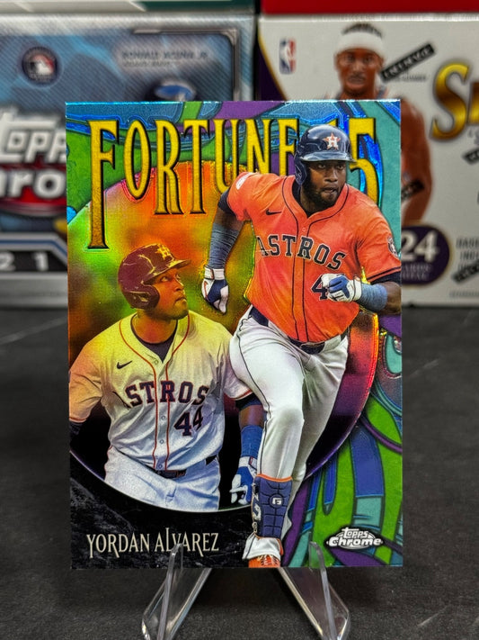 2025 Topps Chrome - #F15-9 Yordan Alvarez Fortune 15