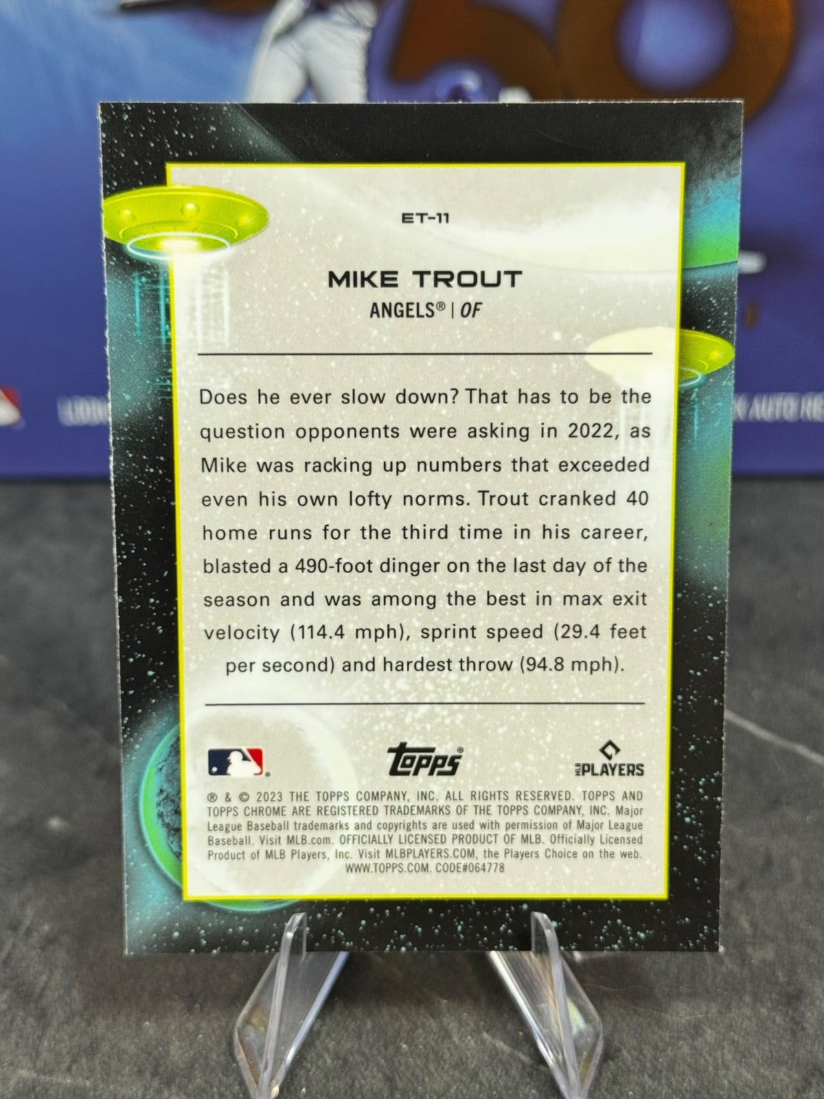 2023 Topps Cosmic Chrome - Extraterrestrial Talent Mike Trout #ET-11