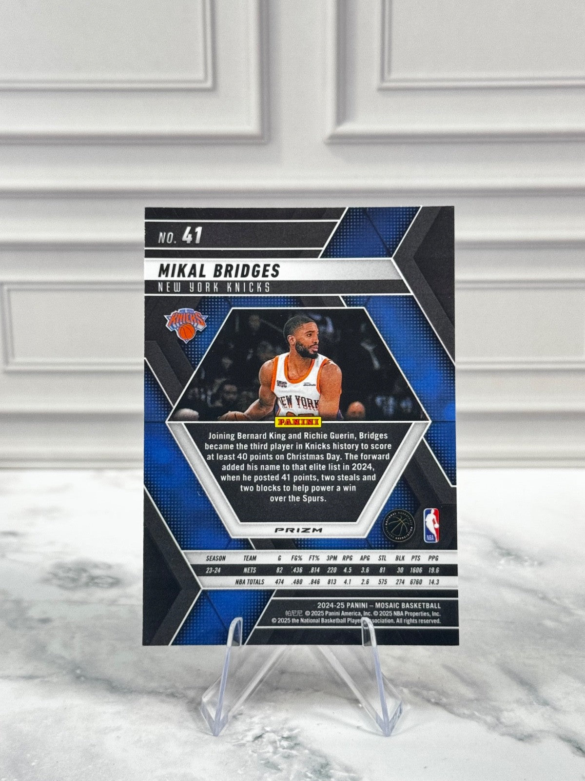 2024-25 Panini Prizm - Mikal Bridges #15 Silver Prizm