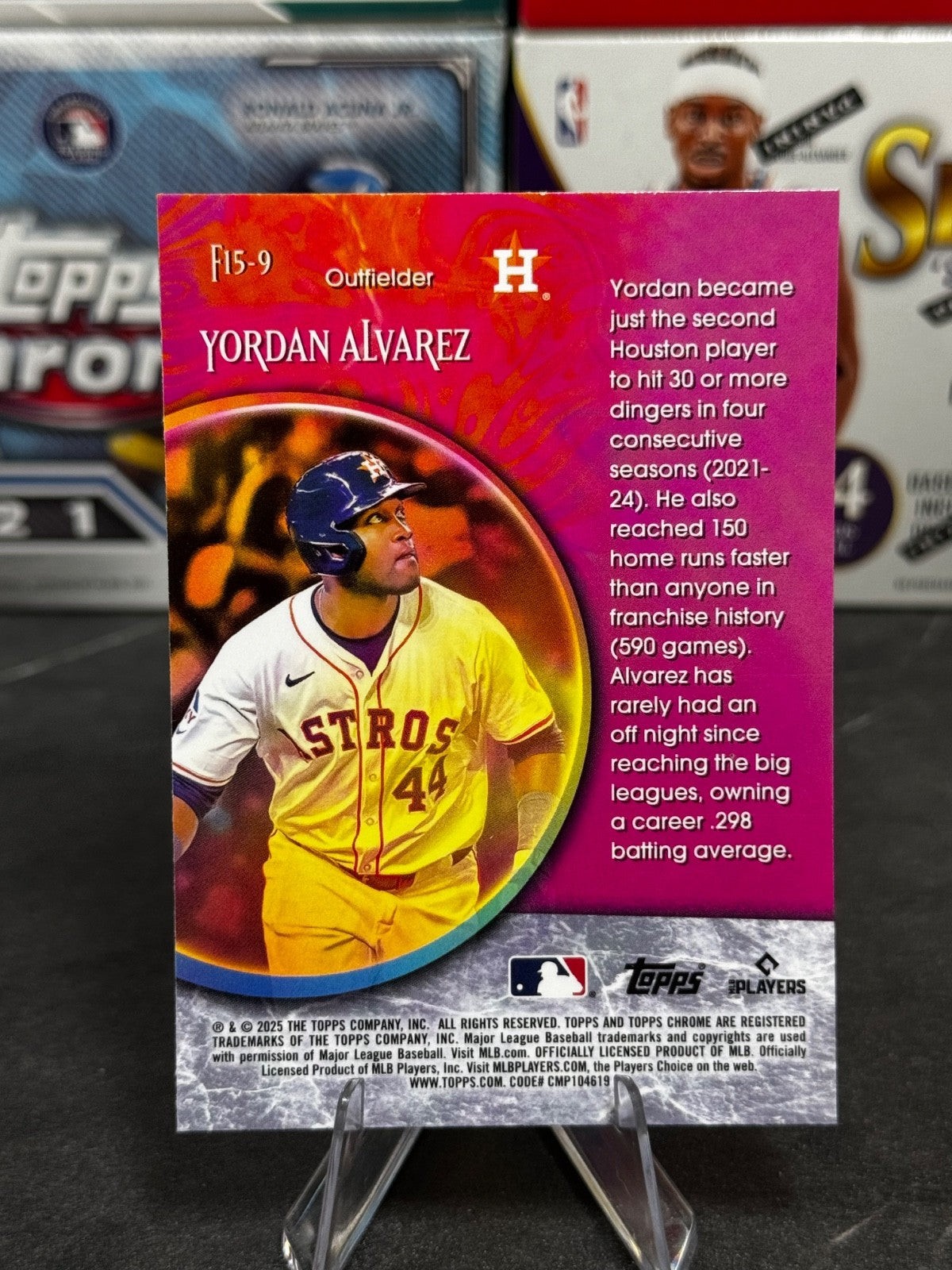2025 Topps Chrome - #F15-9 Yordan Alvarez Fortune 15