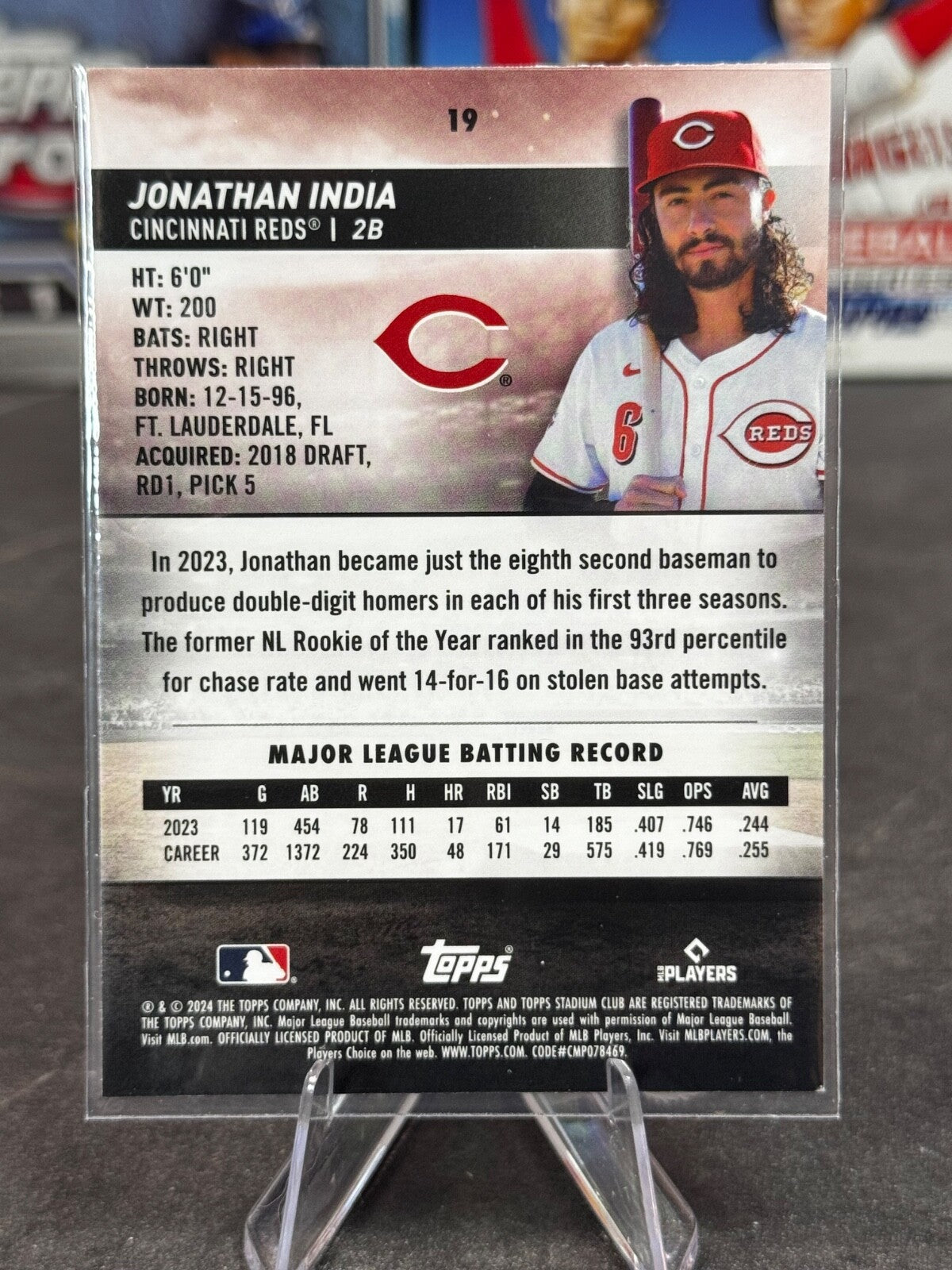 2024 Topps Stadium Club - Jonathan India #19 Chrome