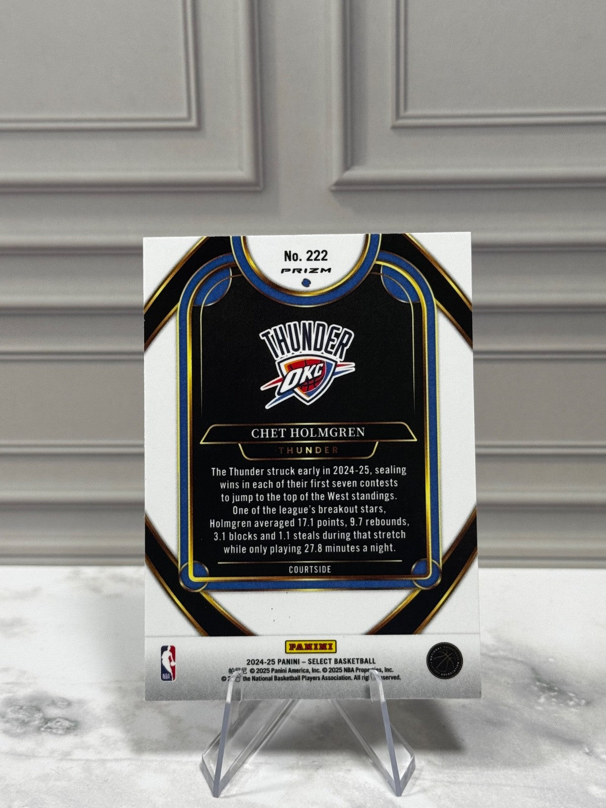 2024-25 Panini Select - Concourse Chet Holmgren #222 Red Cracked Ice Prizm (RC)