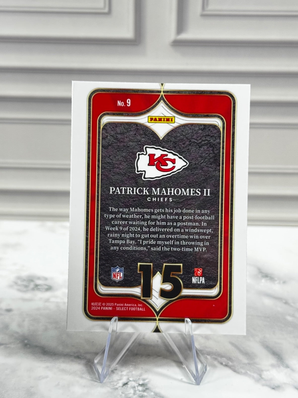 2024 Panini Select - Select Numbers Patrick Mahomes II #9