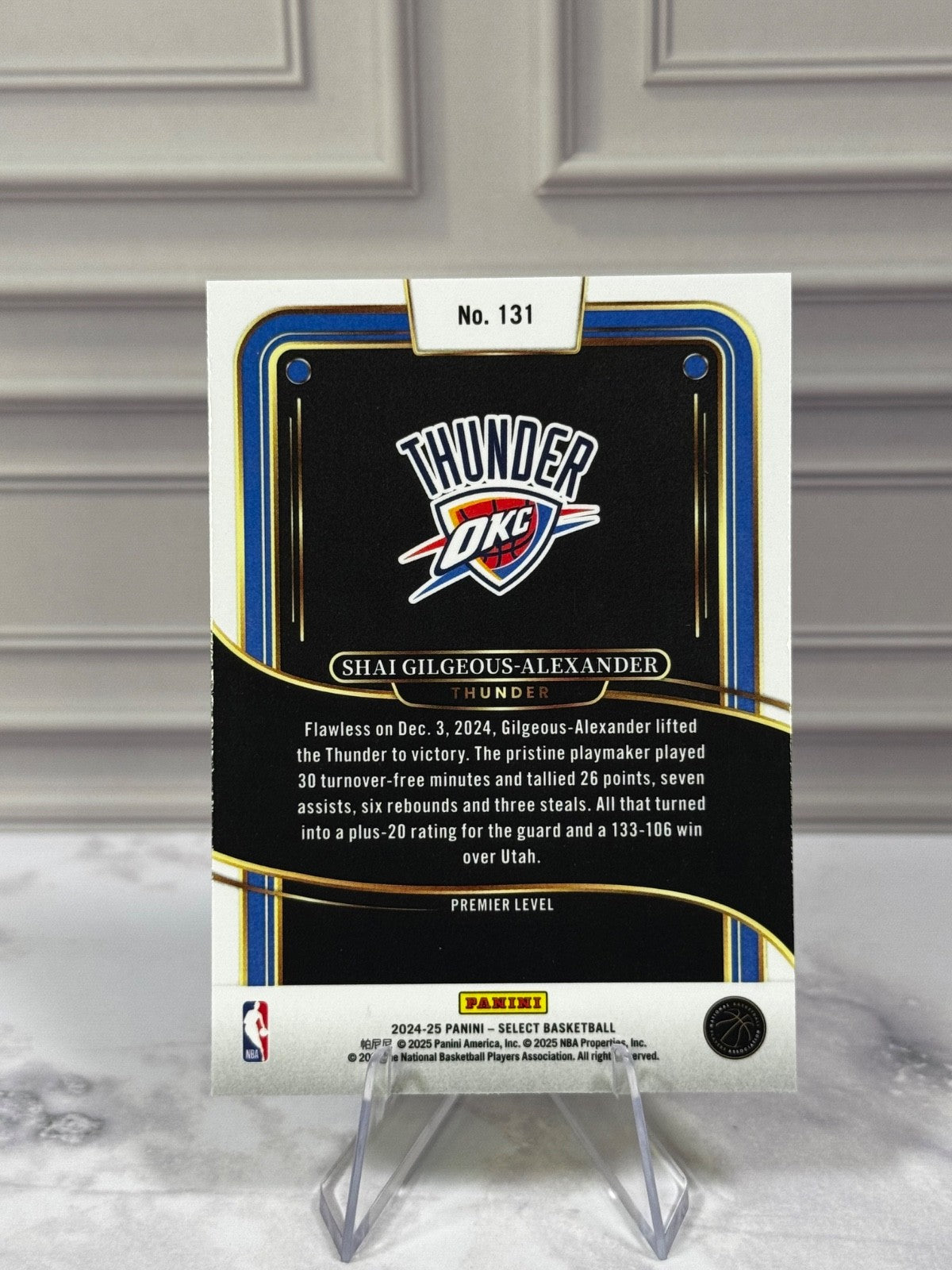 2024-25 Panini Select - Premier Level Shai Gilgeous-Alexander #131 Blue