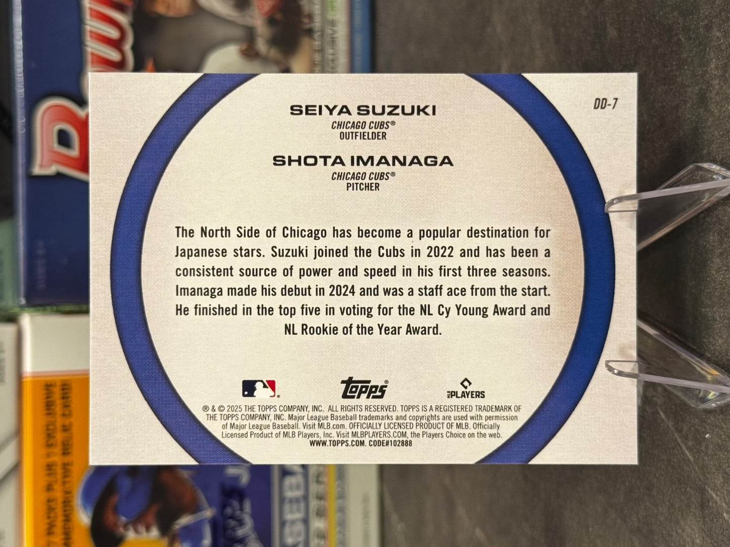 2025 Topps Series 2 - #DD-7 Dynamic Duos Seiya Suzuki/Shota Imanaga CUBS