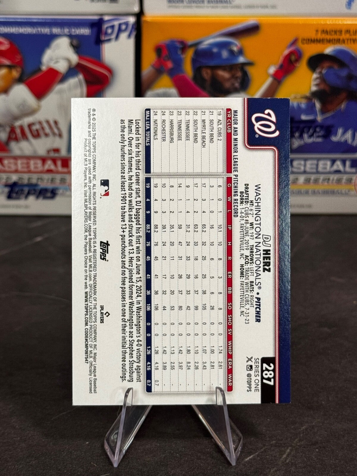 2025 Topps Series 1 - DJ Herz #287 Confetti Sparkle (RC)