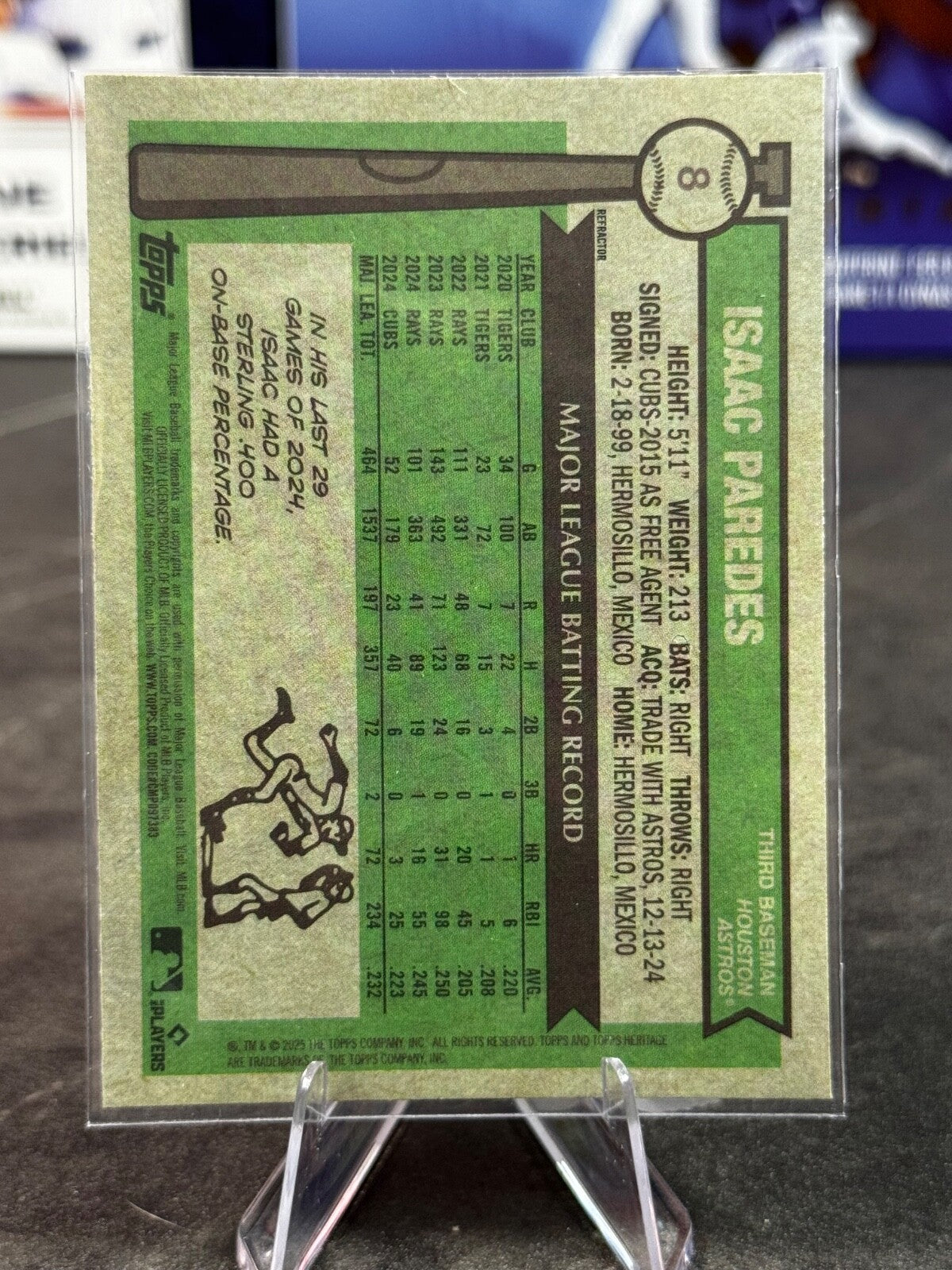 2025 Topps Heritage  - Isaac Paredes Chrome #8