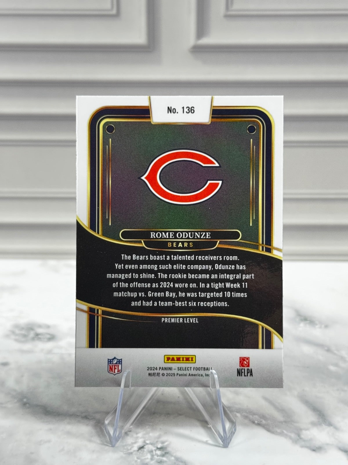 2024 Panini Select - Premier Level Rome Odunze #136 (RC)
