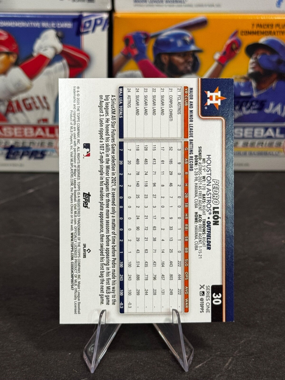 2025 Topps Series 1 - Pedro Leon #30 Holofoil (RC)
