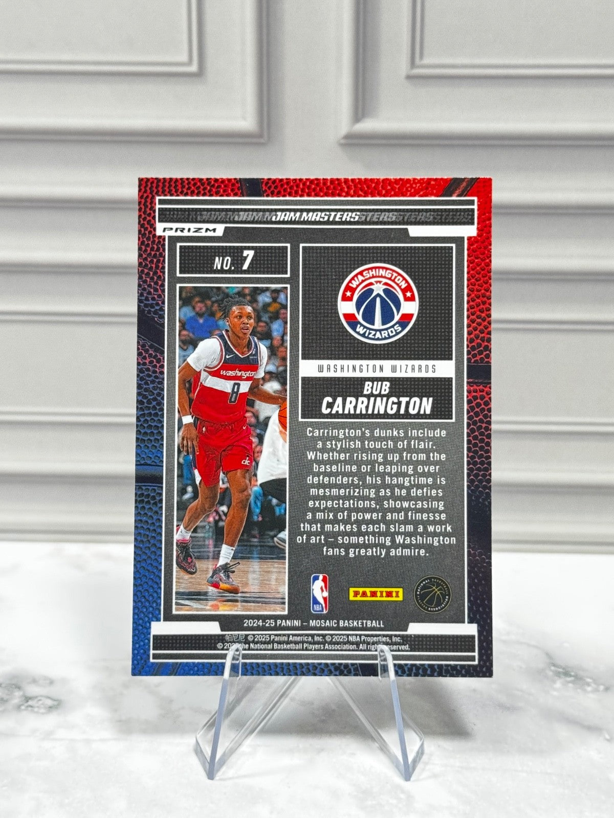2024-25 Panini Mosaic - Bub Carrington #7 Jam Masters Reactive Prizm (RC)