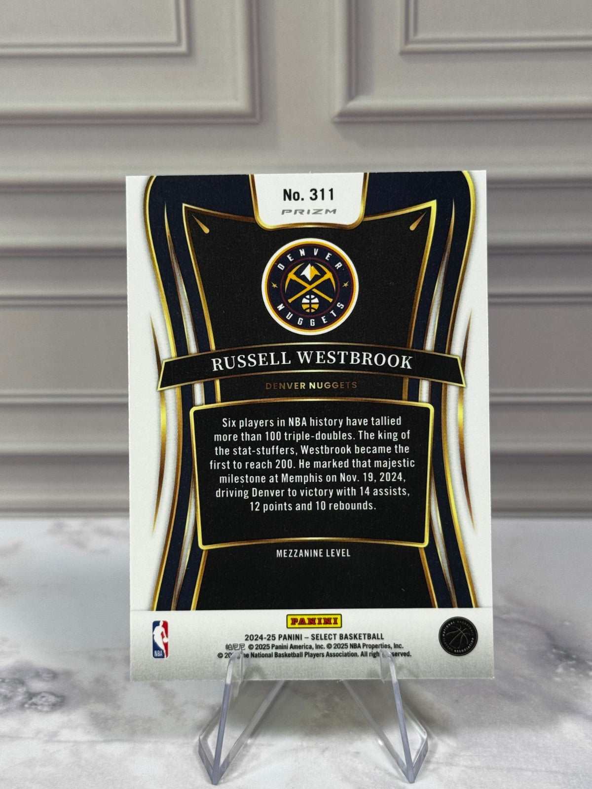 2024-25 Panini Select - Mezzanine Russell Westbrook #18 Blue Prizm