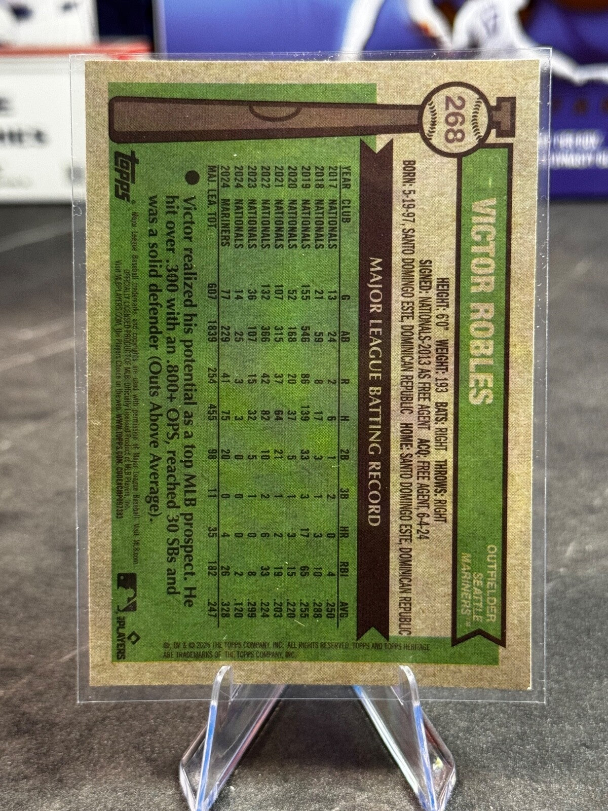 2025 Topps Heritage - Victor Robles Burgundy Sparkle#268