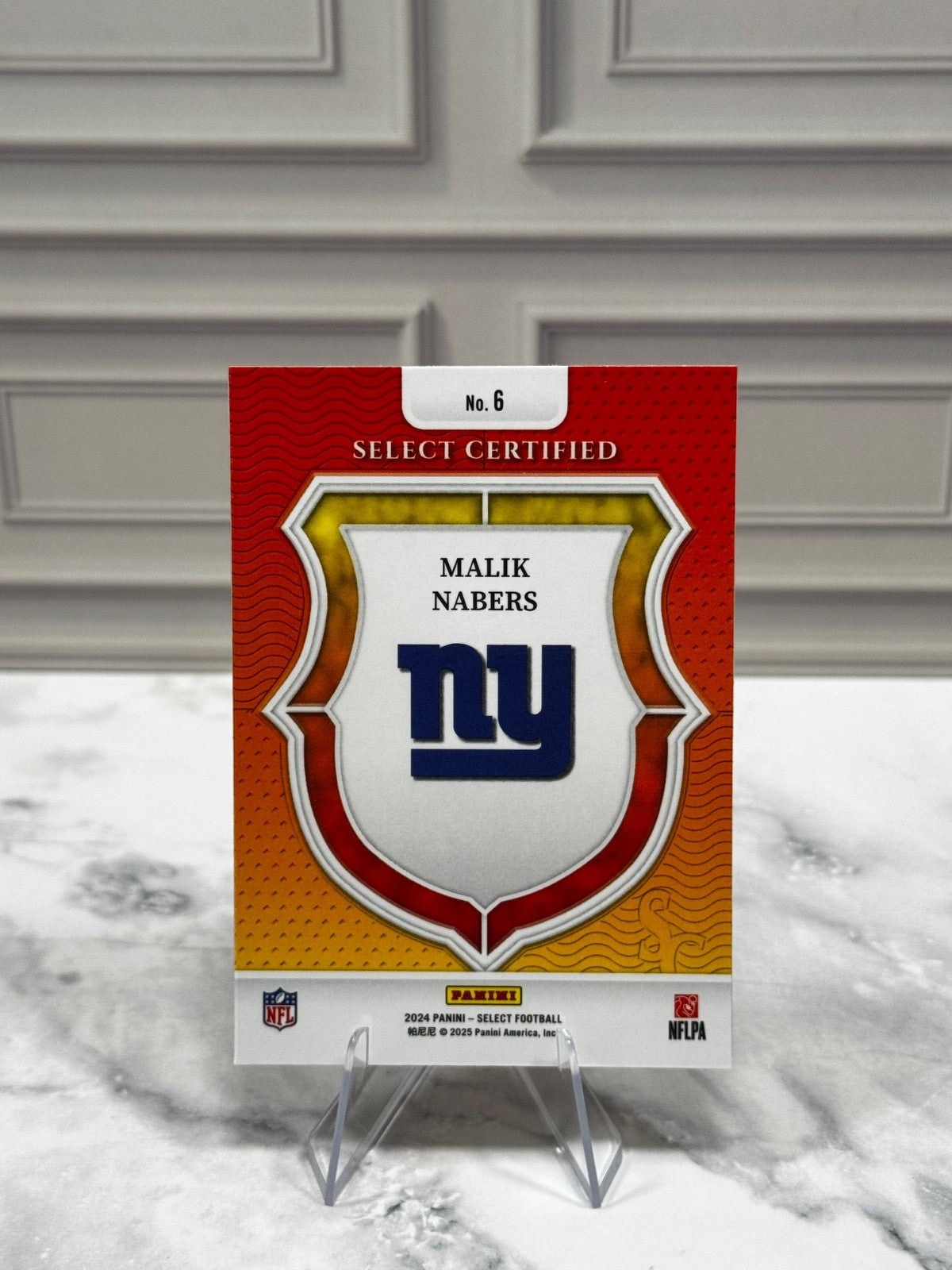 2024 Panini Select - Select Certified Rookies Malik Nabers #6 (RC)
