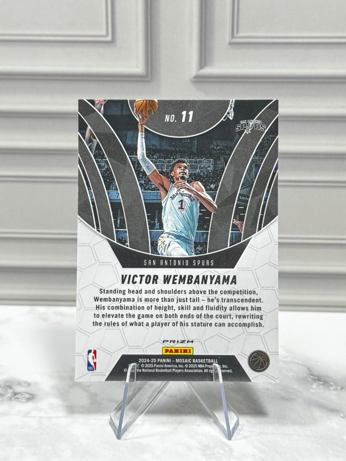 2024-25 Panini Mosaic - Elevate Victor Wembanyama #11 Green Mosaic Prizm