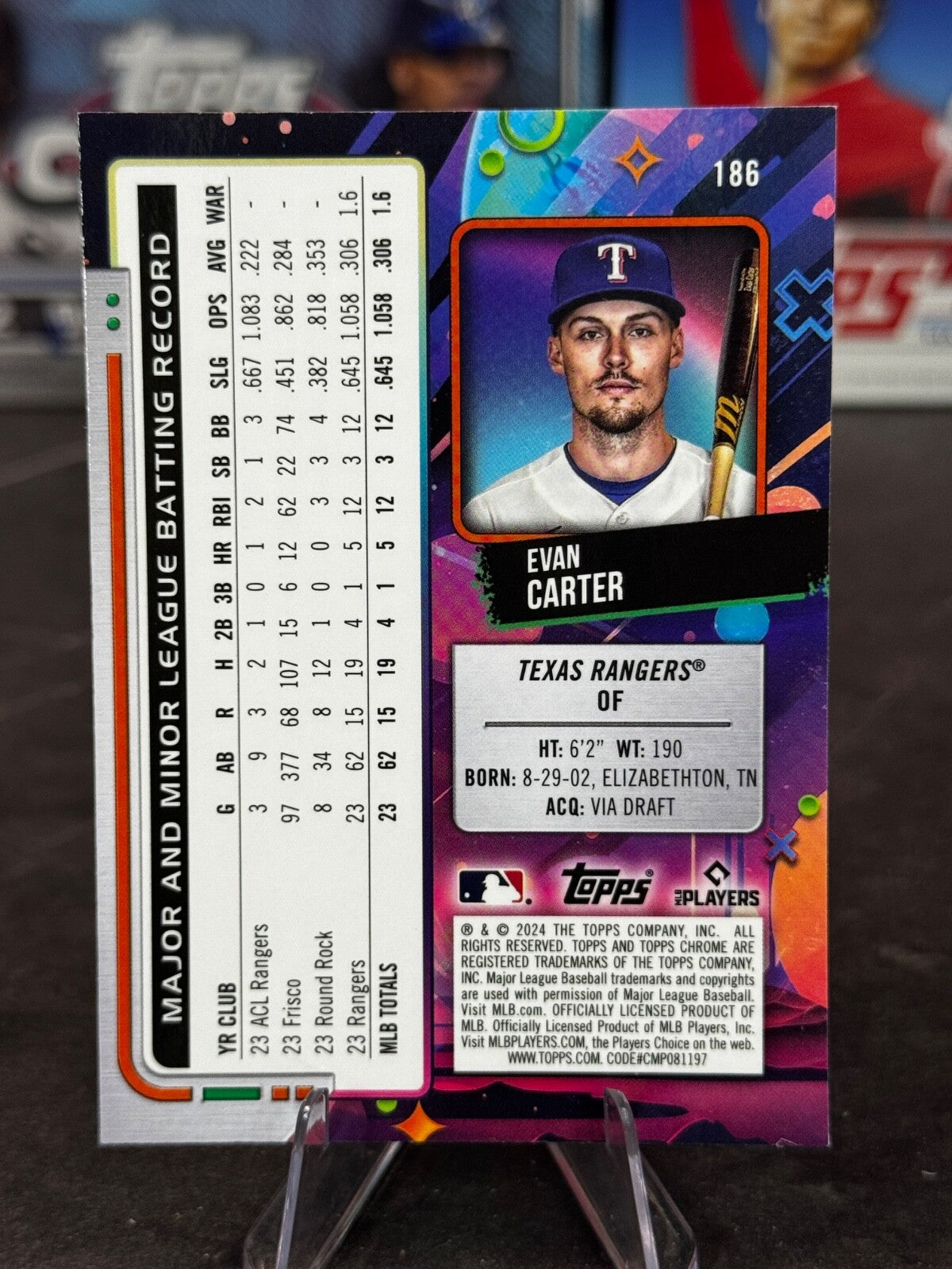 2024 Topps Cosmic Chrome - Evan Carter #32 (RC)
