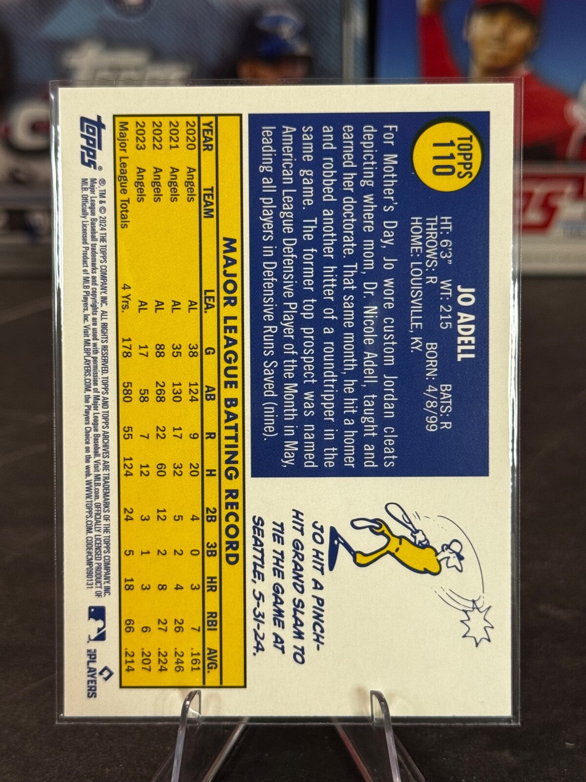 2024 Topps Archives - 1970 Topps Jo Adell #110 Black Foilboard