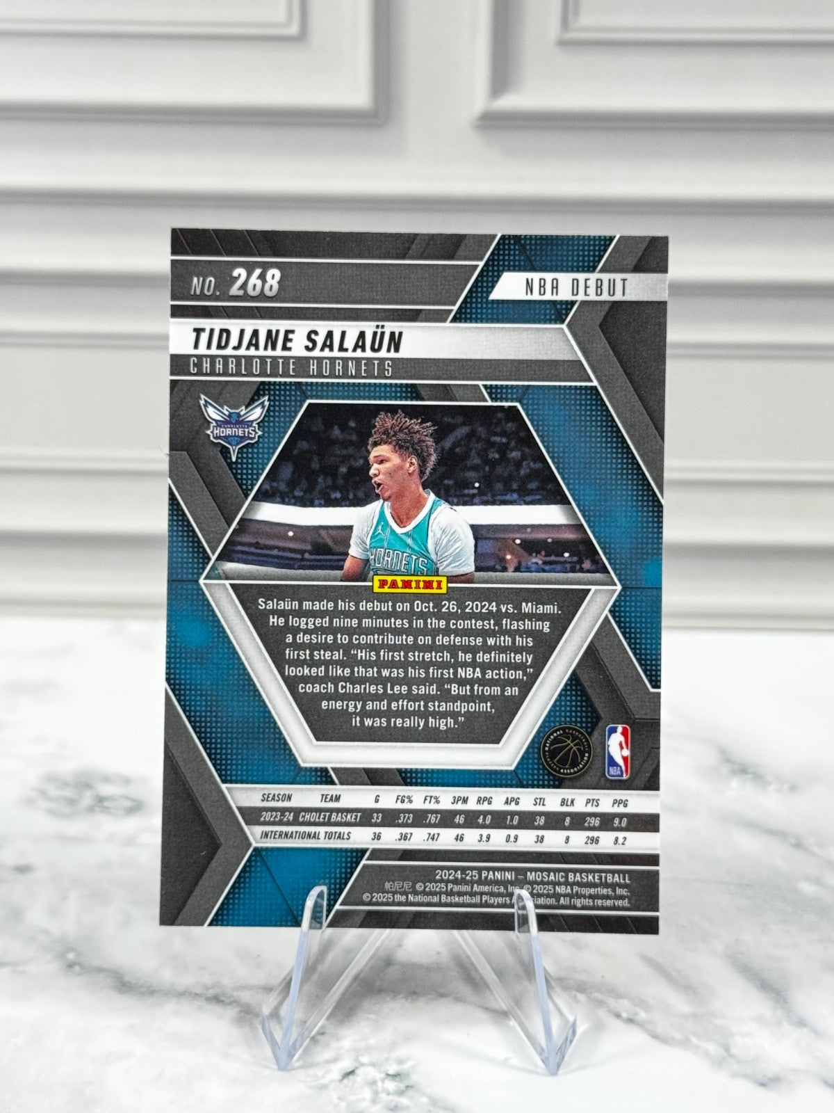 2024-25 Panini Mosaic - NBA Debut Tidjane Salaun #268 (RC)
