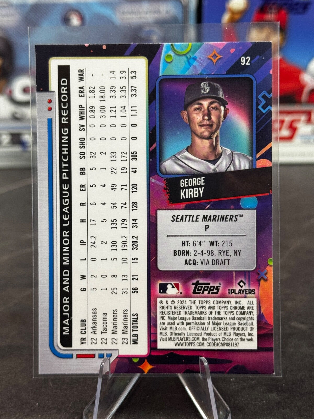 2024 Topps Cosmic Chrome - George Kirby #92 Nucleus Refractor