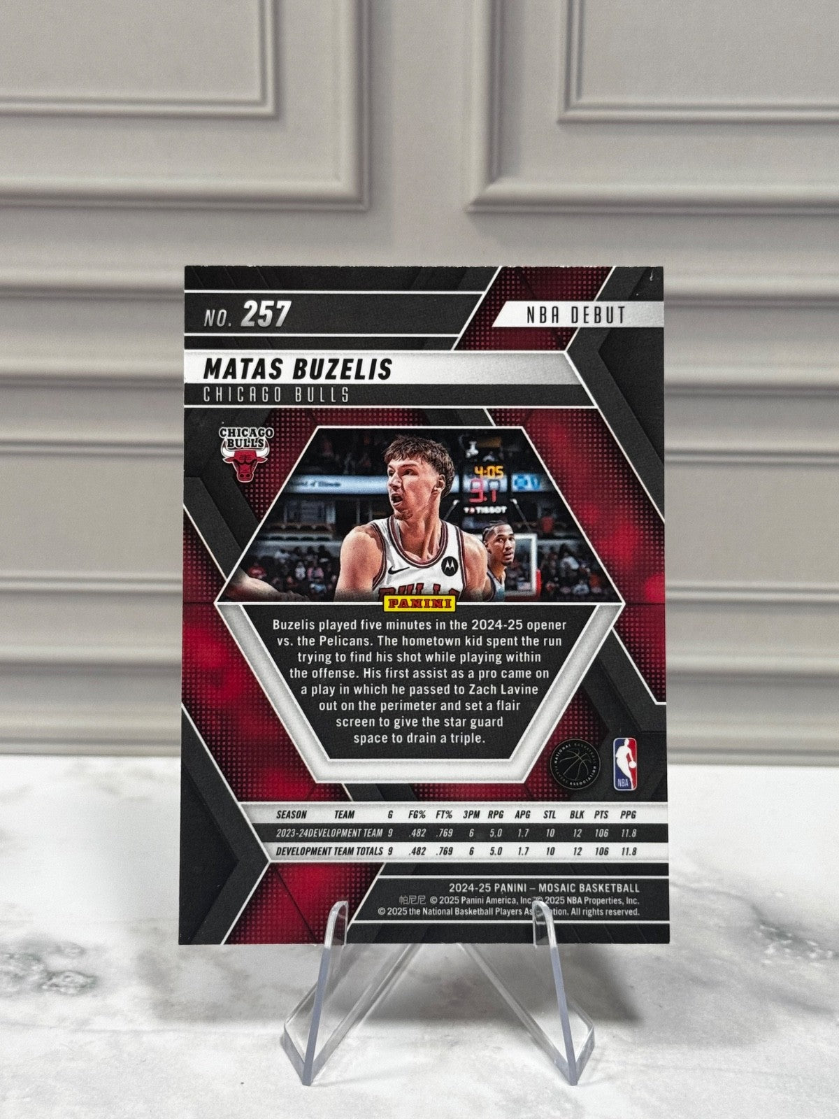 2024-25 Panini Mosaic - NBA Debut Matas Buzelis #257  (RC)