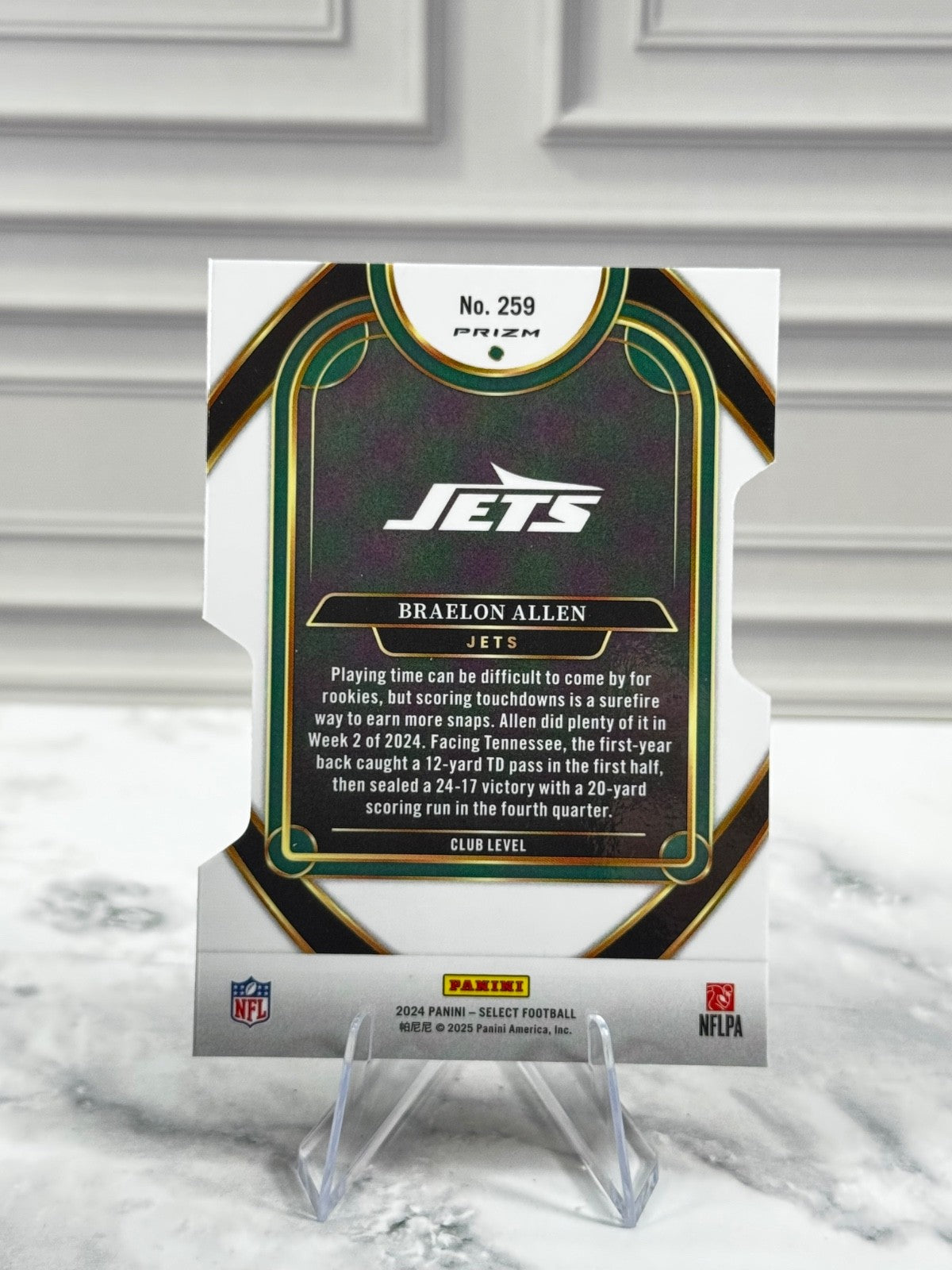 2024 Panini Select - Club Level Braelon Allen #259 Silver Prizm Die-Cut (RC)