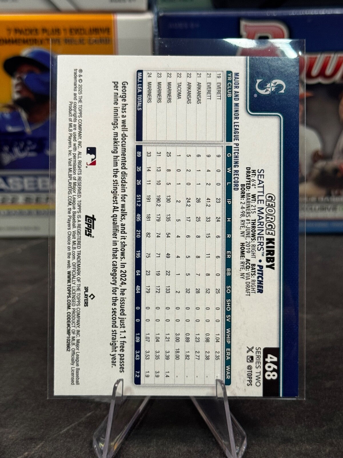 2025 Topps Series 2 - #468 George Kirby Rainbow Foil MARINERS