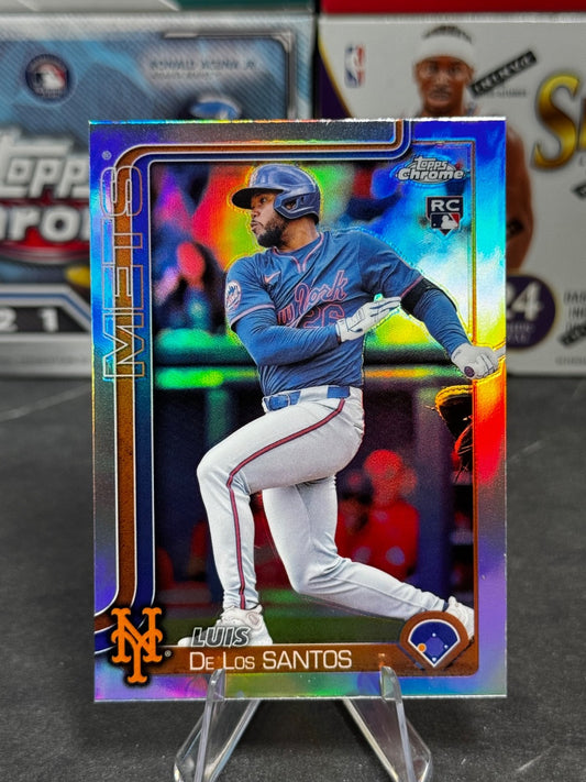 2025 Topps Chrome - #74 Luis De Los Santos Rookie Refractor (RC)