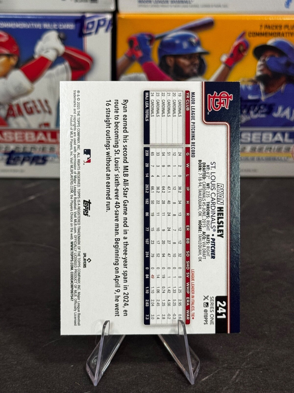 2025 Topps Series 1 - Ryan Helsley #241 Confetti Sparkle