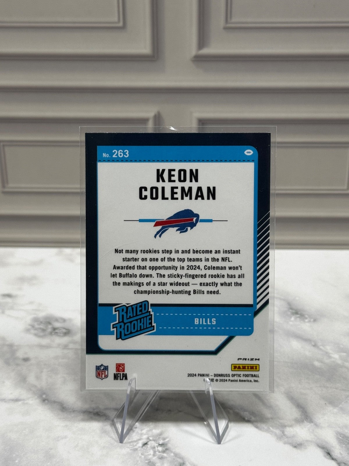 2024 Panini Optic Donruss - Keon Coleman Rated Rookie #263 Silver Prizm