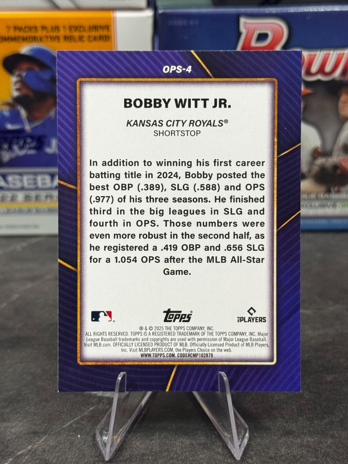 2025 Topps Series 2 - OPS Bests #OPS-4 Bobby Witt Jr.