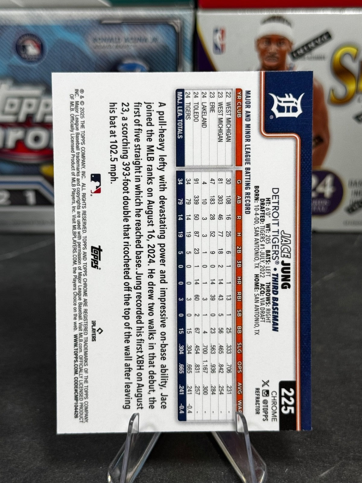 2025 Topps Chrome - #225 Jace Jung Refractor