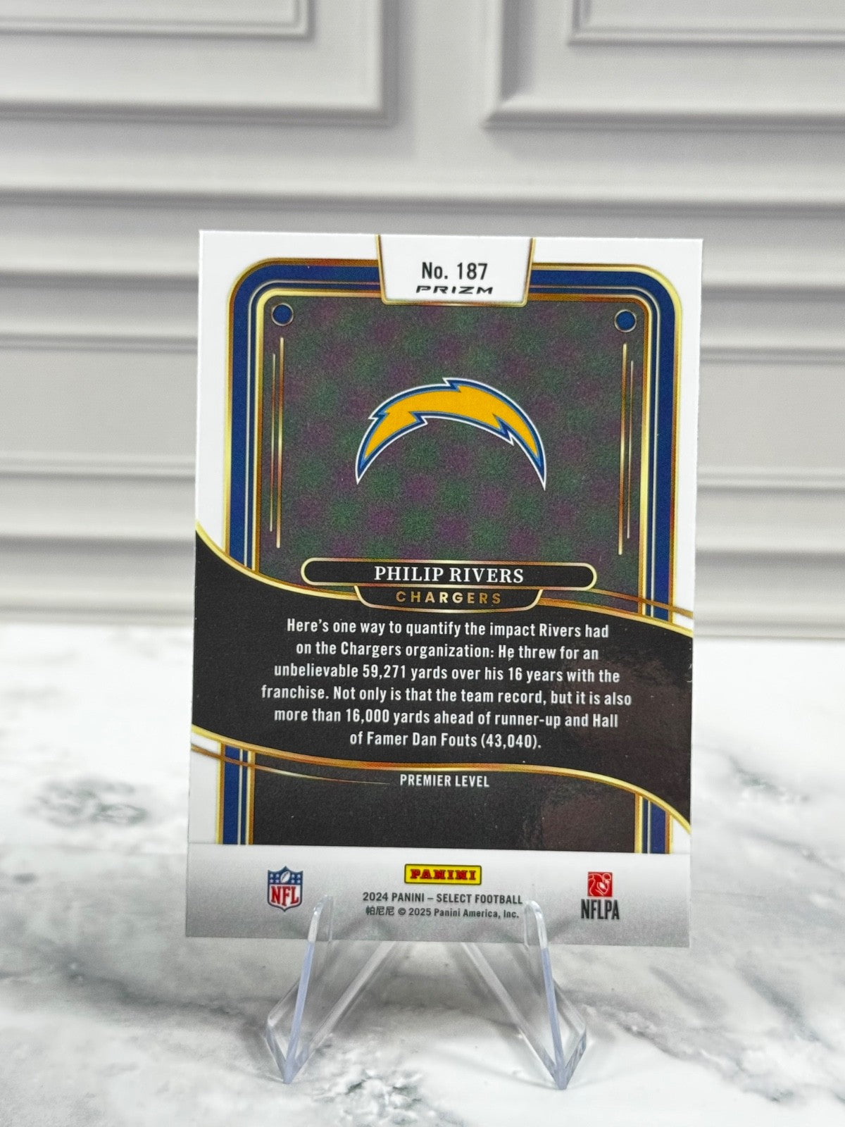 2024 Panini Select - Premier Level Philip Rivers #187 Black & Red Shock Prizm