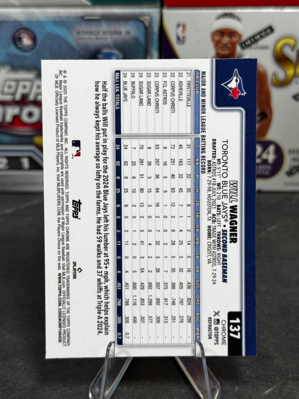 2025 Topps Chrome - #137 Will Wagner Rookie Refractor (RC)