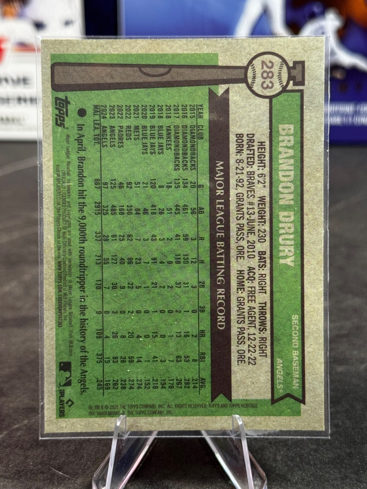 2025 Topps Heritage - Brandon Drury #283 Green Chrome /99