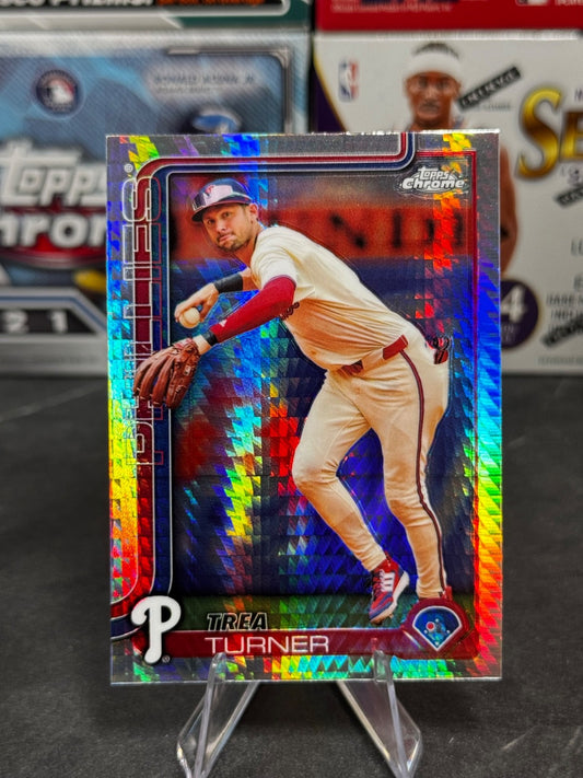 2025 Topps Chrome - #208 Trea Turner Prism Refractor