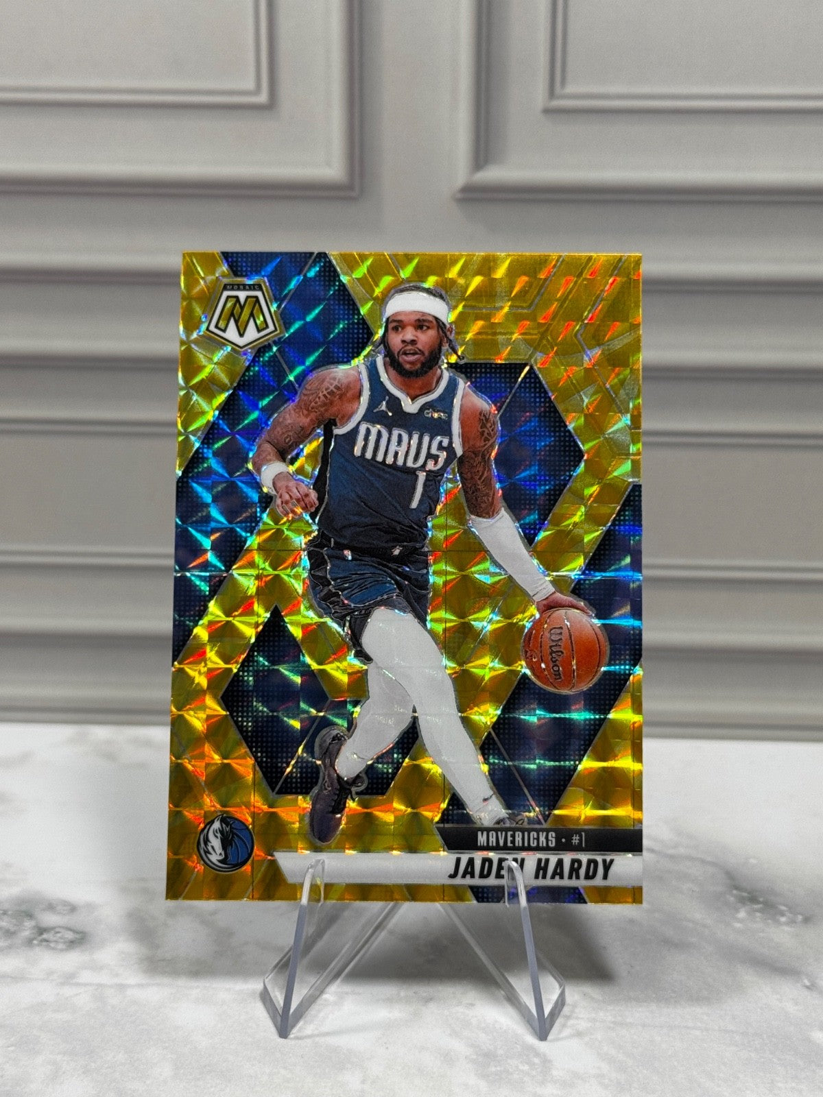 2024-25 Panini Mosaic - Jaden Hardy #99 Reactive Yellow Prizm