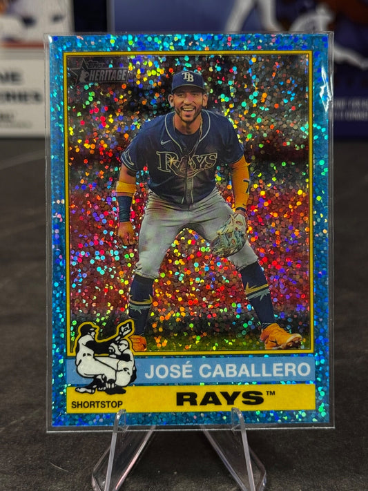 2025 Topps Heritage -  Jose Caballero Blue Sparkle #85