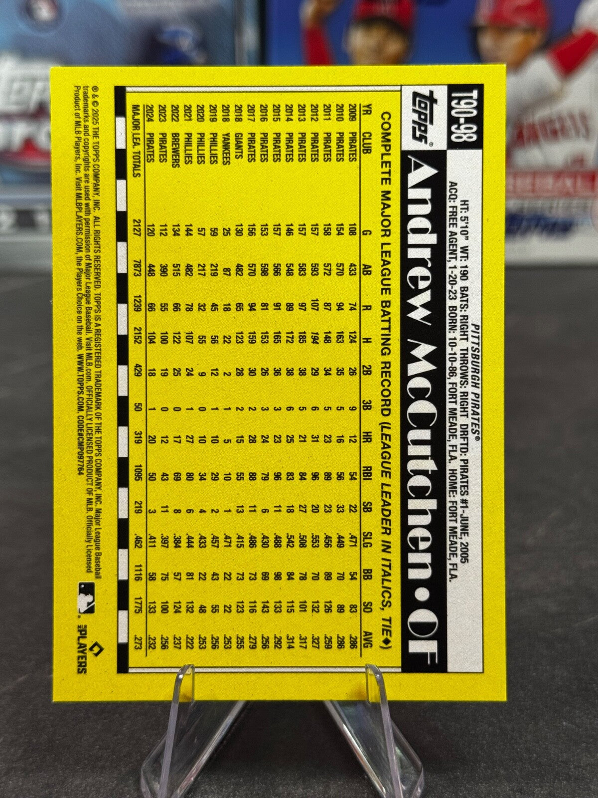 2025 Topps Series 1 - 1990 Topps Baseball Andrew McCutchen #T90-98