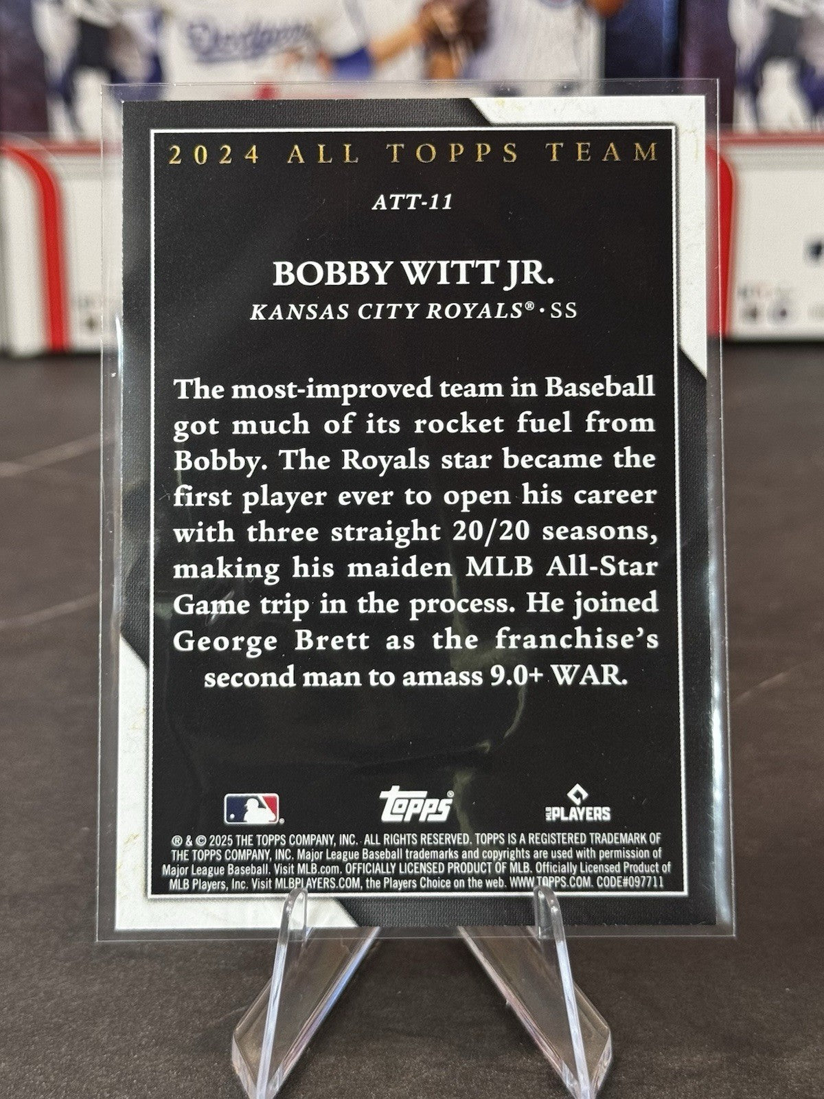 2025 Topps 2024 All Team Bobby Witt Jr. Kansas City Royals #ATT-11