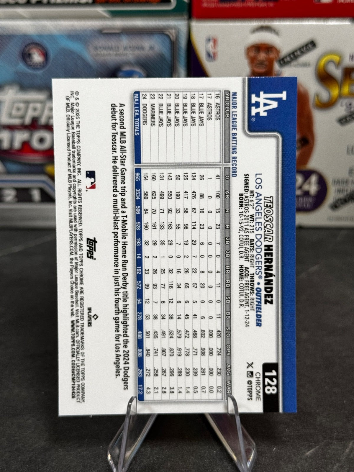2025 Topps Chrome - #128 Teoscar Hernandez Prism Refractor